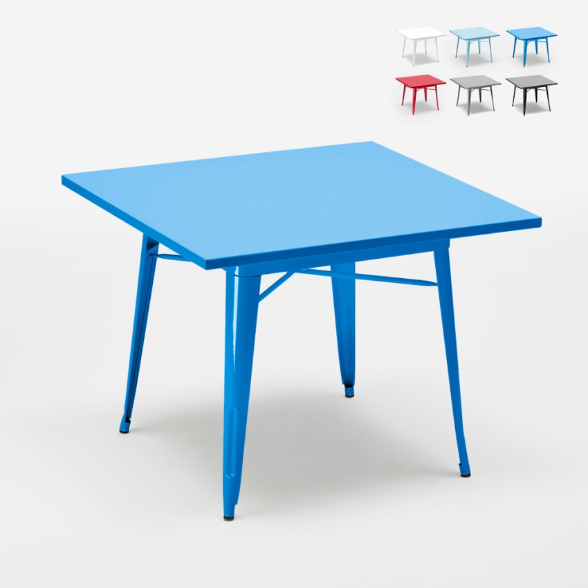 Industriële stalen tafel 80x80 cm Dynamite Industriële stalen tafel 80x80 cm Dynamite