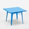 Industriële stalen tafel 80x80 cm Dynamite 