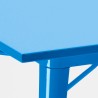 Industriële stalen tafel 80x80 cm Dynamite 