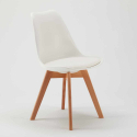 Vierkante salontafel wit 70x70 cm en 2 gekleurde stoelen Nordica Cocktail 