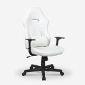 Ergonomische gaming kantoorstoel met lendenkussen in de kleur wit Estoril Light Aanbieding