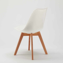Vierkante salontafel wit 70x70 cm en 2 gekleurde stoelen Nordica Cocktail 