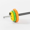 Set met body pump halterstang en 6 gekleurde gewichtsschijven 20 kg Forutsu Korting