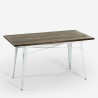  Industriële houten vintage eettafel 120x60 cm Caupona Brush Catalogus