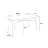  Industriële houten vintage eettafel 120x60 cm Caupona Brush Model