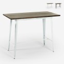 Industriële vintage eettafel van hout en metaal 120x60x106 cm Catal Brush Aanbieding