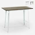 Industriële vintage eettafel van hout en metaal 120x60x106 cm Catal Brush Aanbieding