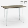Industriële vintage eettafel van hout en metaal 120x60x106 cm Catal Brush Aanbieding