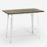 Industriële vintage eettafel van hout en metaal 120x60x106 cm Catal Brush Kortingen