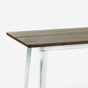 Industriële vintage eettafel van hout en metaal 120x60x106 cm Catal Brush Keuze