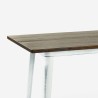 Industriële vintage eettafel van hout en metaal 120x60x106 cm Catal Brush Keuze