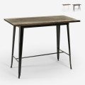 Eettafel in industriële stijl 120x60 cm van hout en metaal Catal Aanbieding