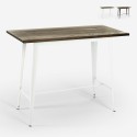 Eettafel in industriële stijl 120x60 cm van hout en metaal Catal Aanbod