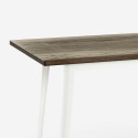 Eettafel in industriële stijl 120x60 cm van hout en metaal Catal Voorraad