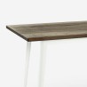 Eettafel in industriële stijl 120x60 cm van hout en metaal Catal Voorraad