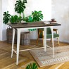 Eettafel in industriële stijl 120x60 cm van hout en metaal Catal Korting