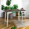 Industriële vintage eettafel van hout en metaal 120x60x106 cm Catal Brush Verkoop