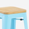 Hoge barkruk van staal met houten zitting Steel Up Wood Kosten