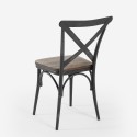 Eetkamerstoelen in industriële stijl van hout en metaal Steel Vintage Aanbod