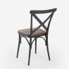 Eetkamerstoelen in industriële stijl van hout en metaal Steel Vintage Aanbod