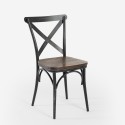 Eetkamerstoelen in industriële stijl van hout en metaal Steel Vintage Aanbieding