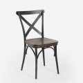 Eetkamerstoelen in industriële stijl van hout en metaal Steel Vintage Aanbieding