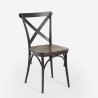 Eetkamerstoelen in industriële stijl van hout en metaal Steel Vintage Aanbieding