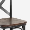 Eetkamerstoelen in industriële stijl van hout en metaal Steel Vintage Korting