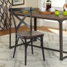Eetkamerstoelen in industriële stijl van hout en metaal Steel Vintage Verkoop