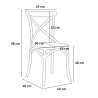 Eetkamerstoelen in industriële stijl van hout en metaal Steel Vintage Kortingen