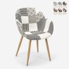 Scandinavische patchwork design fauteuil Finch Afmetingen