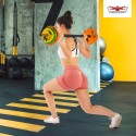Set met body pump halterstang en 6 gekleurde gewichtsschijven 20 kg Forutsu Aanbod