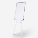 Magnetisch whiteboard 90x60c m met statief en flipover Cletus M Keuze