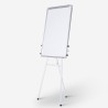 Magnetisch whiteboard 90x60c m met statief en flipover Cletus M Keuze