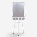 Magnetisch whiteboard 90x60c m met statief en flipover Cletus M 