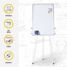 Magnetisch whiteboard 90x60c m met statief en flipover Cletus M Prijs