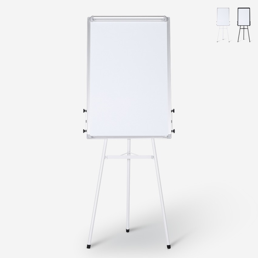 Magnetisch whiteboard 90x60c m met statief en flipover Cletus M Verkoop