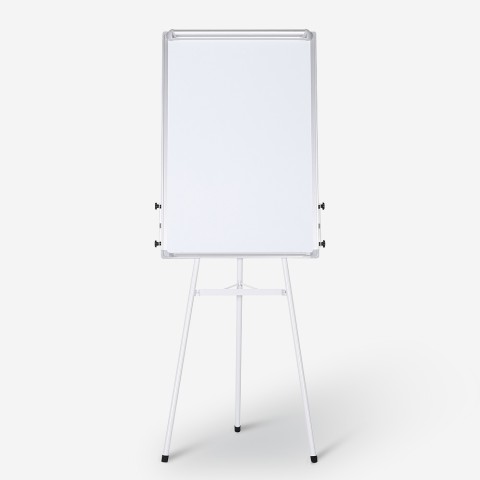 Magnetisch whiteboard 100x70 cm met klem voor papierblokken Cletus L Aanbieding