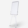 Magnetisch whiteboard Cletus L 100x70cm met standaardklem voor papierblokken Aanbod