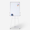 Magnetisch whiteboard Cletus L 100x70cm met standaardklem voor papierblokken Keuze