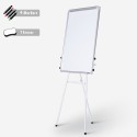 Magnetisch whiteboard Cletus L 100x70cm met standaardklem voor papierblokken Korting