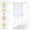 Magnetisch whiteboard 90x60 cm met uittrekbare flipover Niels M Kortingen