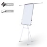 Uittrekbaar magnetisch whiteboard Niels L 90x70cm met flipover. Korting