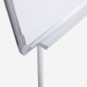 Uittrekbaar magnetisch whiteboard Niels L 90x70cm met flipover. Afmetingen