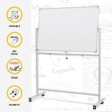 Dubbelzijdig magnetisch draaibaar whiteboard 90x60 cm Albert M Korting