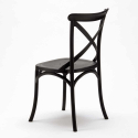 Vierkante salontafel wit 70x70 cm en 2 gekleurde stoelen Vintage Cocktail 