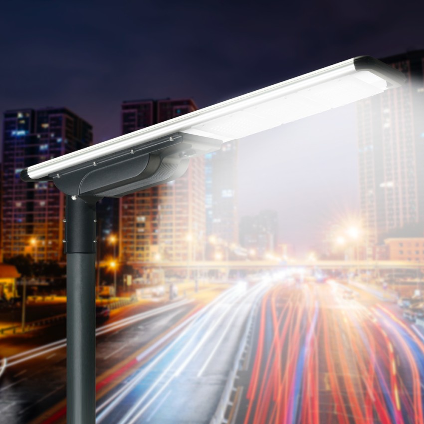 Aluminium LED straatlamp 80W met afstandsbediening en zonnepaneel Colter XL Aanbieding Aluminium LED straatlamp 80W met afstandsbediening en zonnepaneel Colter XL Aanbieding