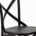 Vierkante salontafel wit 70x70 cm en 2 gekleurde stoelen Vintage Cocktail 