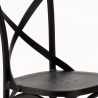 Vierkante salontafel wit 70x70 cm en 2 gekleurde stoelen Vintage Cocktail 