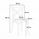 Vierkante salontafel wit 70x70 cm en 2 gekleurde stoelen Vintage Cocktail 